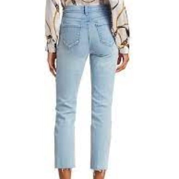 L'Agence Raw Hem High Waist Jeans Light Blue Size 25 - Picture 2 of 14